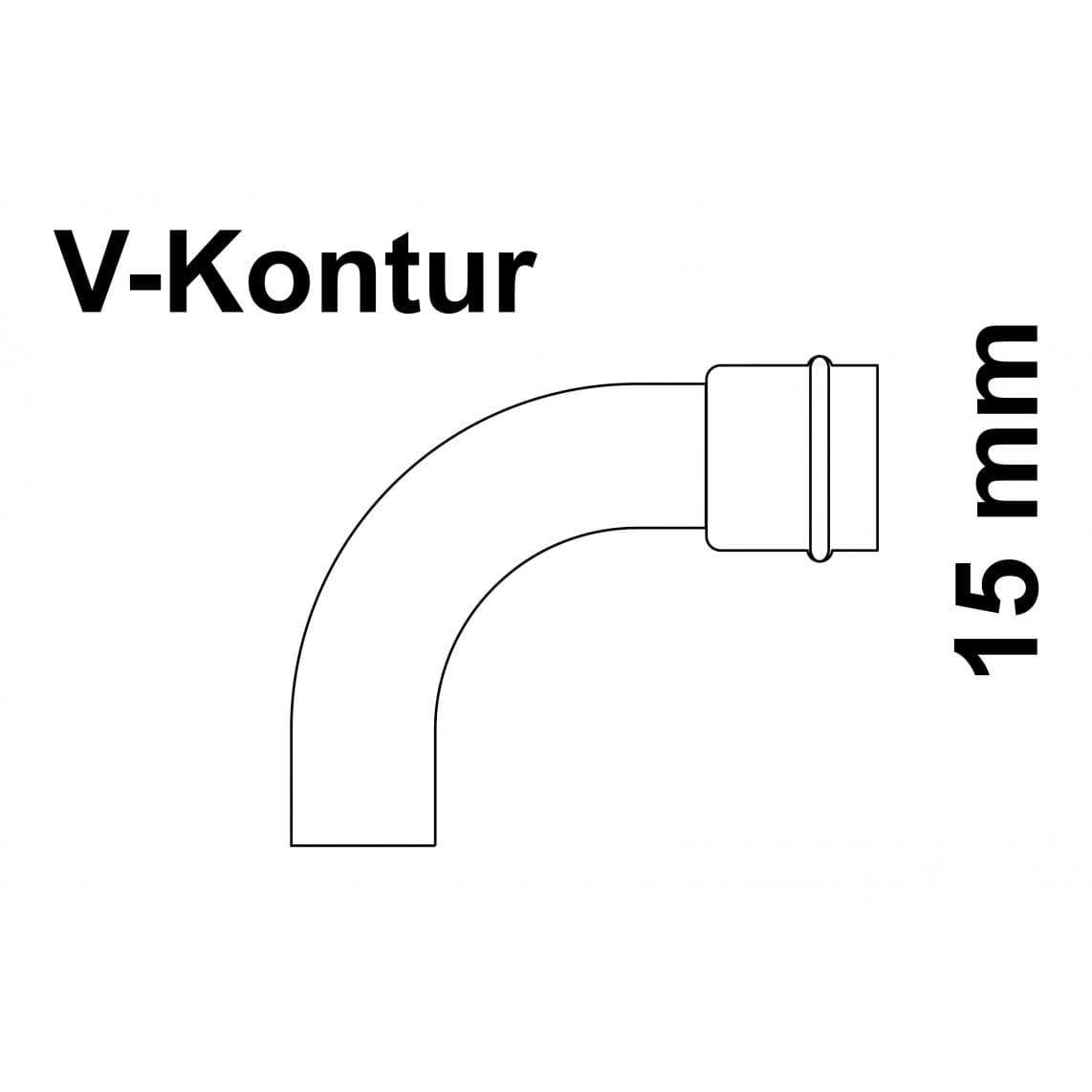 988611254 CU arc 90°, vierge, 15 mm, 1 manchon, (P5001)