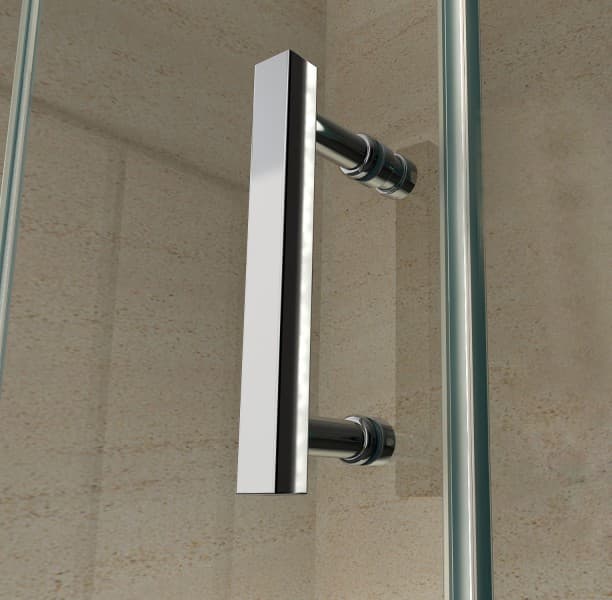 ALONI cabine de douche – porte pivotante et paroi latérale -800X800X1900MM - chrome-verre clair