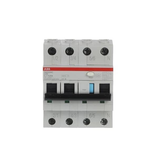 Disjoncteur différentiel 3 pôles + N, courbe C, 20A, 30mA, 6kA type A