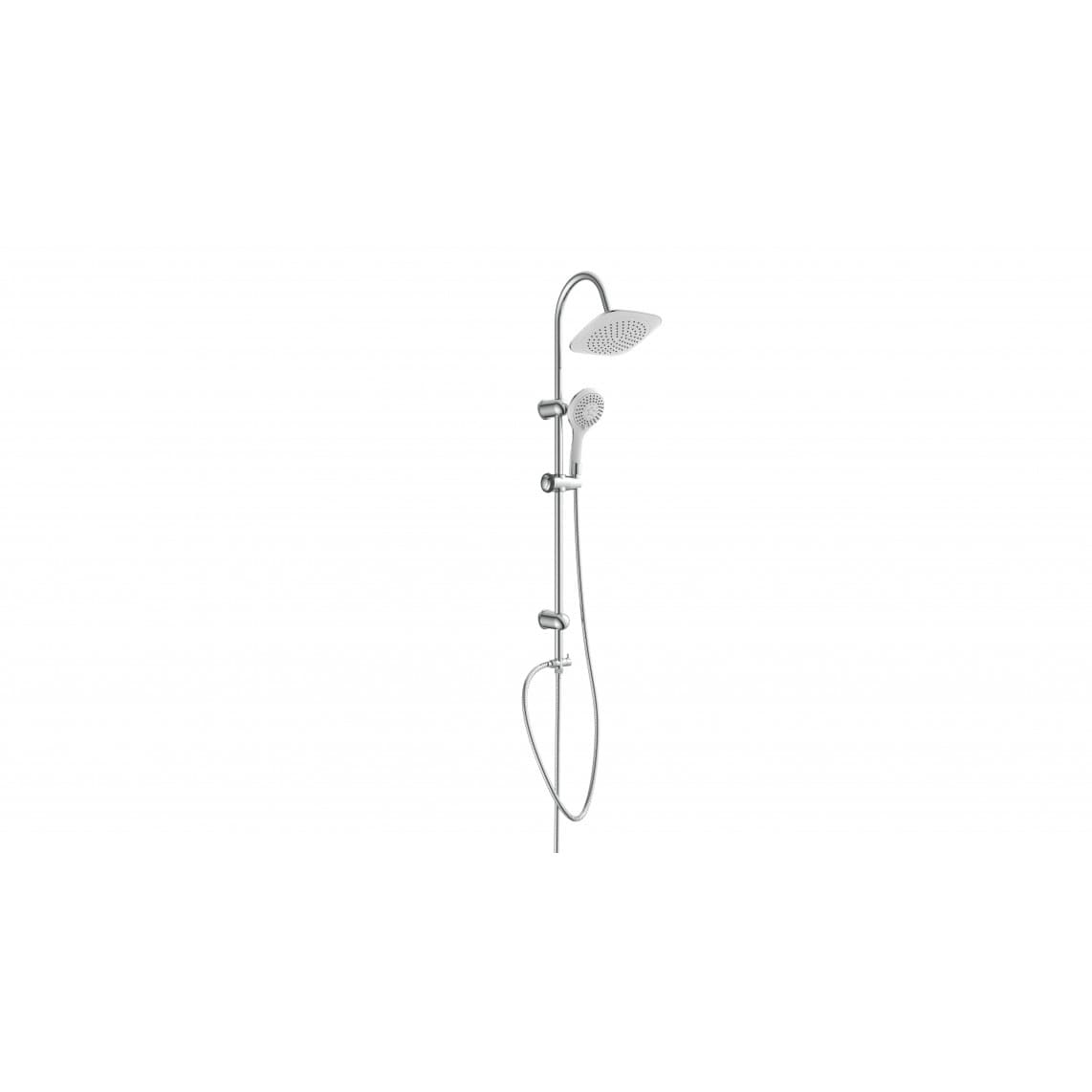 60057 TENERIFFA Set douche de pluie, chromé/blanc