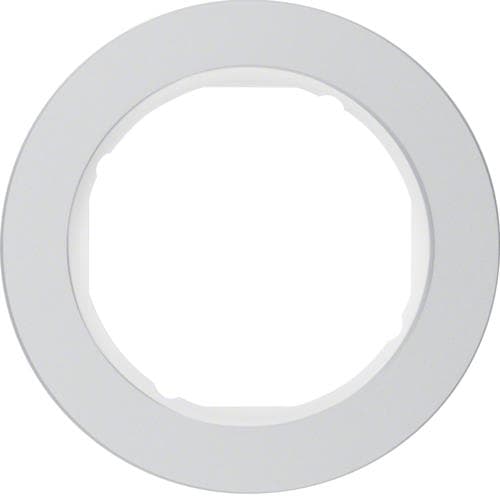 Plaque de recouvrement 1 poste Berker serie R.Classic Alu / Blanc polaire