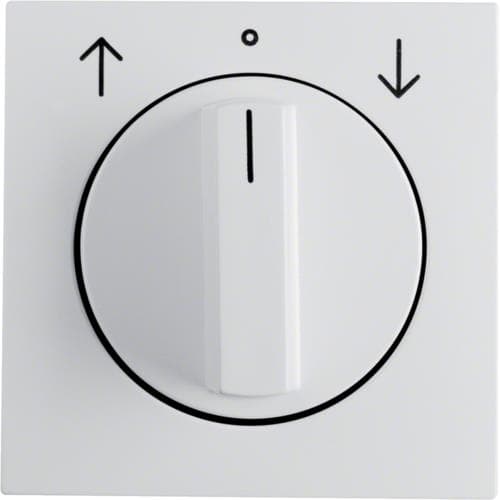Enjoliveur avec bouton rotatif pour interrupteur volets S.1 / B.3 / B.7 Blanc polaire, mat