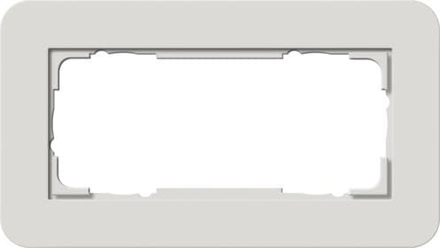 Cadre de finition Gira E3 Soft-Touch Gris clair avec cadre de support Anthracite Soft-Touch Gris