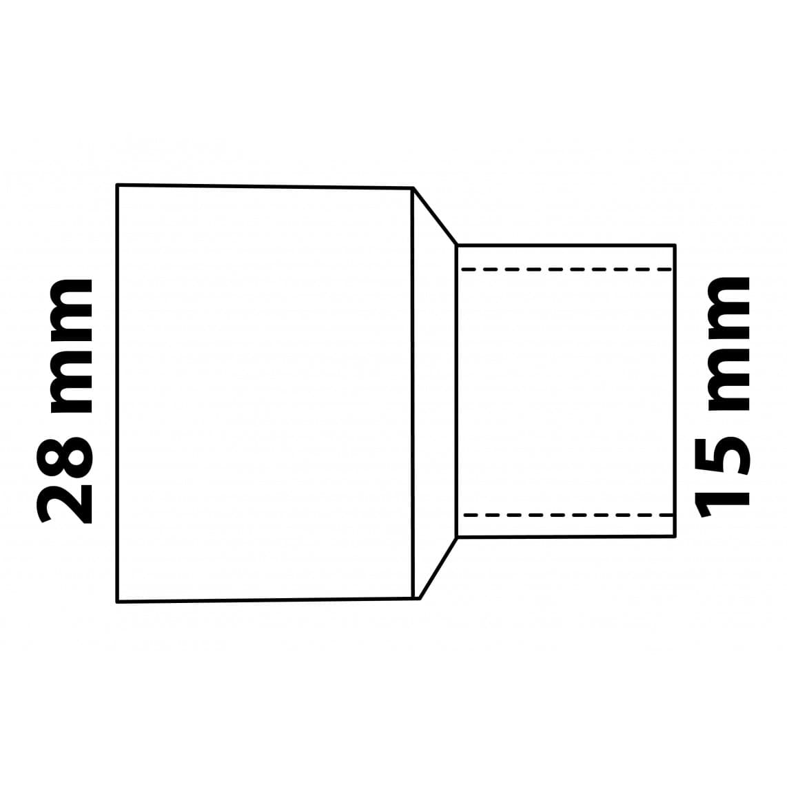 989077055 CU mamelon réducteur, vierge, 28 mmA x 15 mm, 1 manchon, (5243)