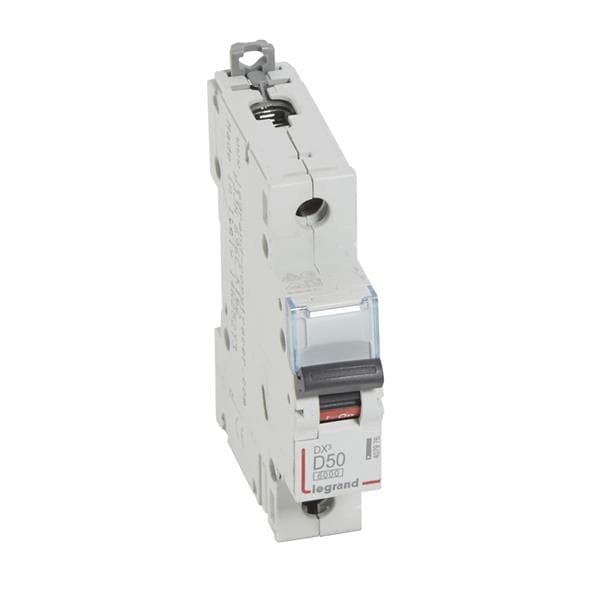 Disjoncteur DX³ 6000A / 10kA 1 pôle courbe D 50A 400V 1 module