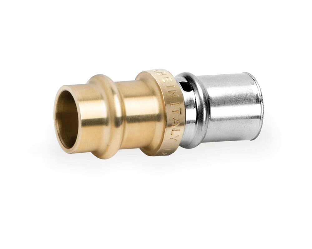 SYSTEMPEX raccord droit tube PEX-Alu transition Cu Vprofil D20-18