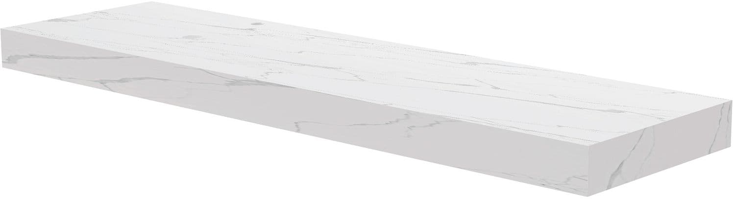 TABLET MARBRE CERAMIQUE PURO L180 H10 1VIDAGE/TROU ROBINET GAUCHE WHITE CALACATTA
