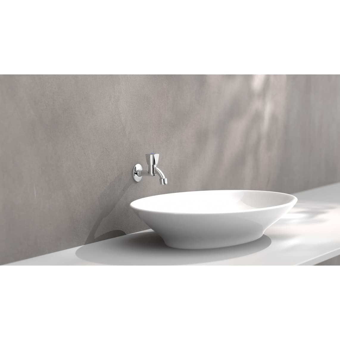 37985 CARNEO Cold water tap, chrome, for wall fixing