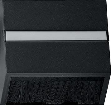 Capot enfichable avec cadre adaptateur pour appareils avec cache (50 x 50mm) et sortie oblique Noir