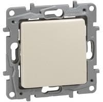 Niloé poussoir 6A 250V NO - NF Crème à vis