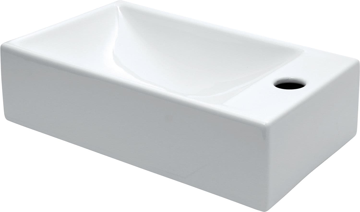 LAVE-MAINS PREMIUM 40 CATALANO CATAGLAZE+ 40X23CM +TROU ROBINET BLANC
