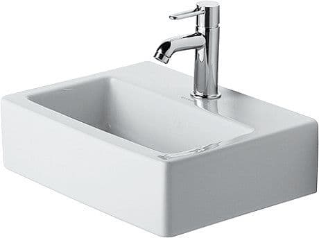 LAVE-MAINS APPARENT VERO DURAVIT 45CM + TROU ROBINET BLANC