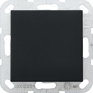 Cache borgne avec anneau de support Noir mat (laqué) uniquement pour fixation par vis.