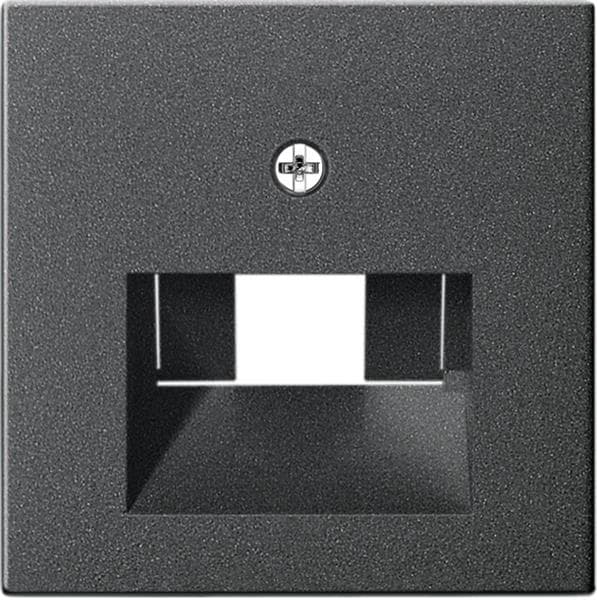 Cache pour boîtier de jonction UAE / IAE (RNIS) et boîtier de jonction au réseau Anthracite sans zon