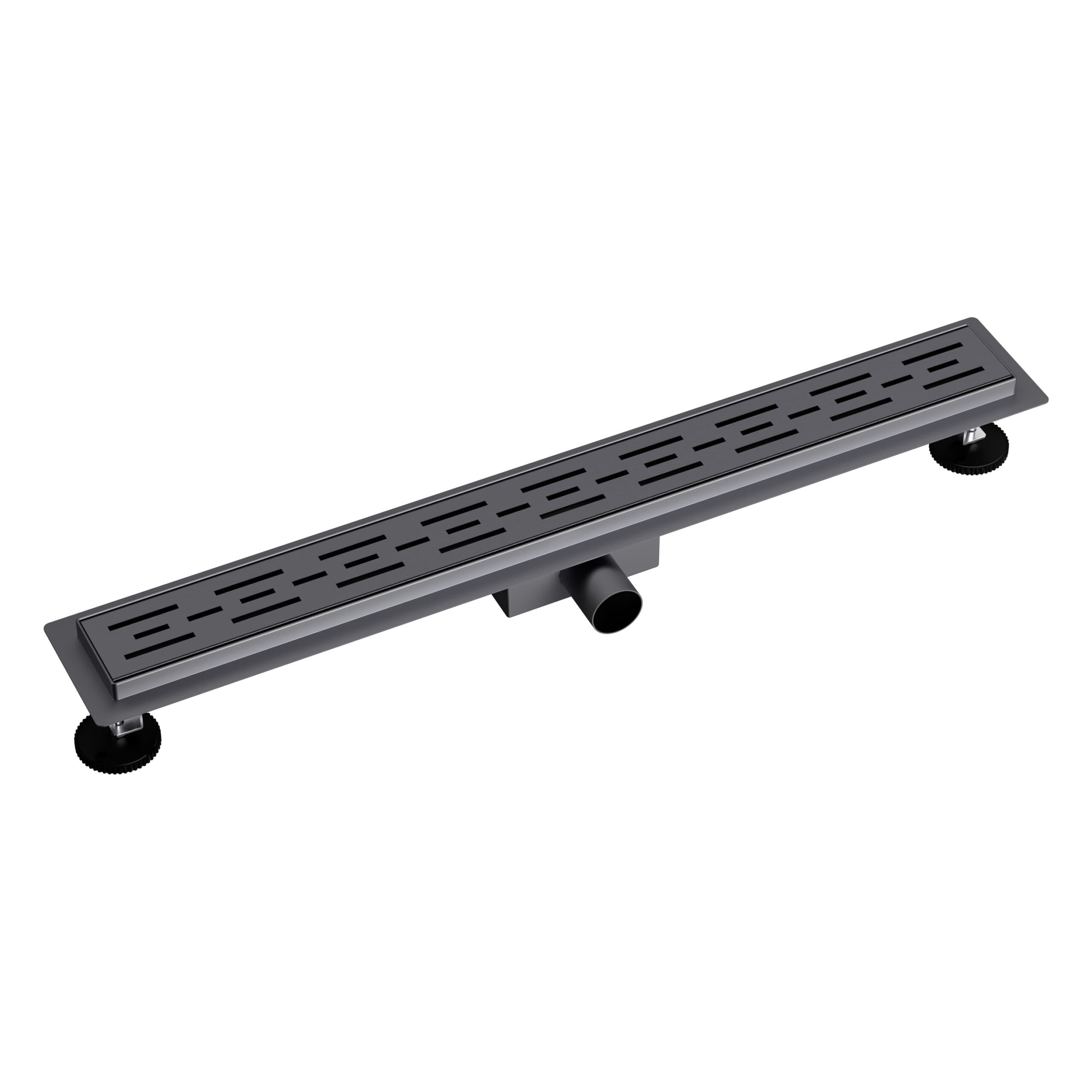 ALONI Shower Channel – With Grille – Complete – 100cm – Brushed Gunmetal