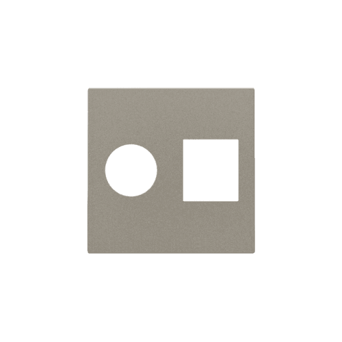 Set de finition pour connexion coaxiale simple et connexion réseau RJ45, couleur bronze coated