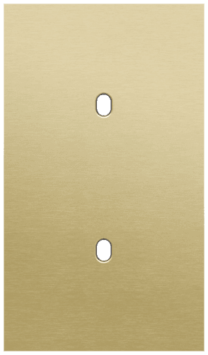 Plaque de recouvrement double, verticale 60 mm d'entraxe, pour deux fonctions de commutation simples, Niko Toggle alu gold brushed