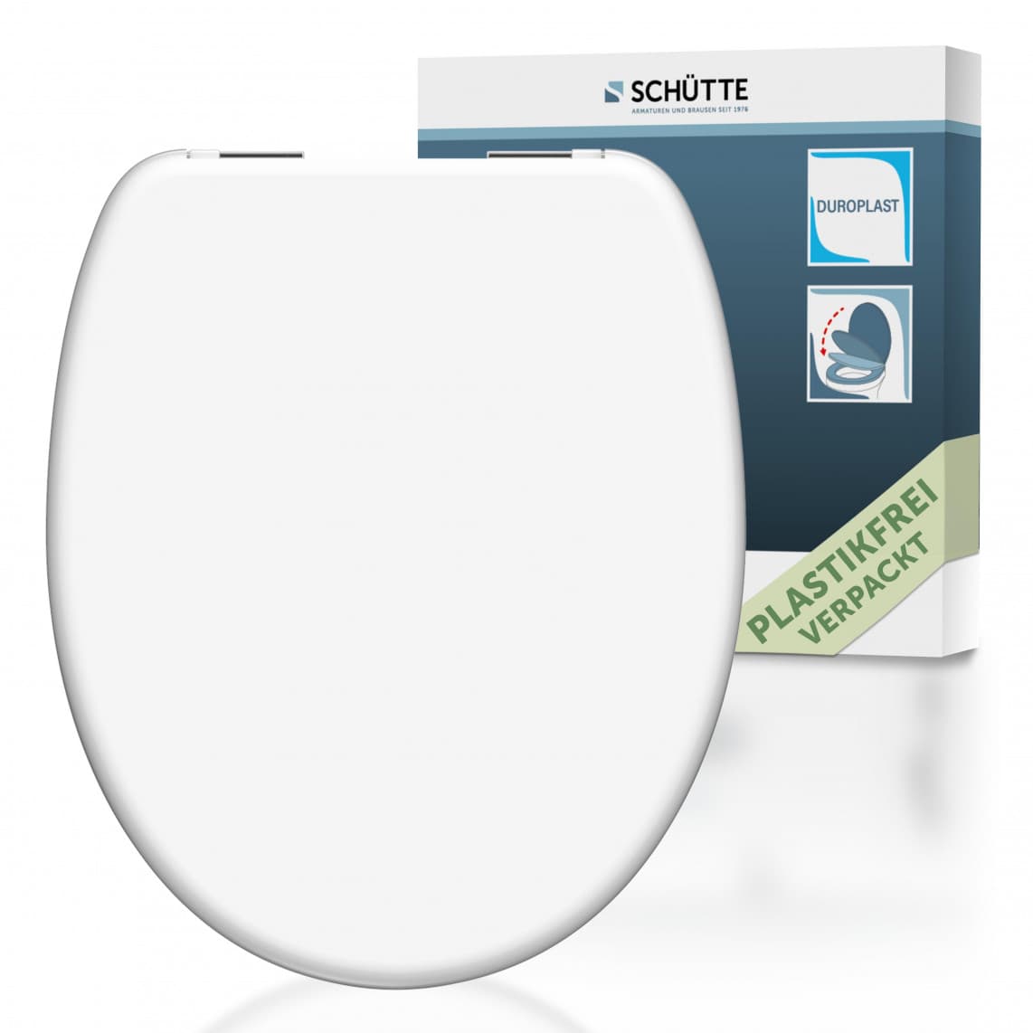 82100 abattant WC en Duroplast WHITE, avec frein de chute