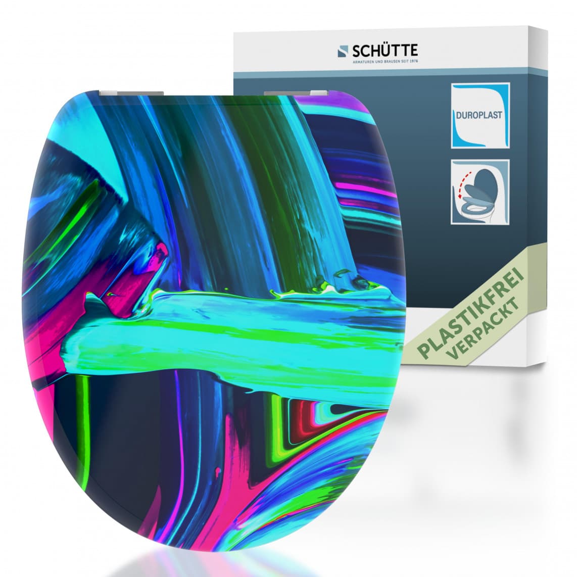 82191 abattant WC en Duroplast, NEON PAINT, avec frein de chute