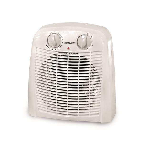 Radiateur soufflant pour salle de bain 1000 - 2000W avec voyant de puissance et thermostat réglable