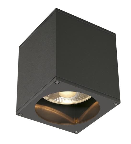 Big Theo Out plafonnier, carré , Anthracite, Es111, maximum 75W