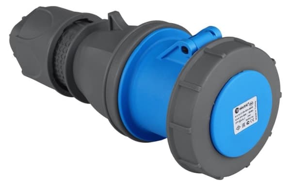 Fiche CEE femelle 3 x 63A 200 - 250Vac Bleu IP67