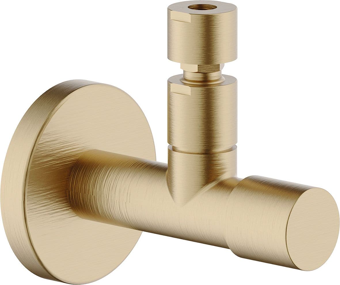 ROBINET D'ARRET EQUERRE NOBILI 1/2" MIELE BROSSÉ