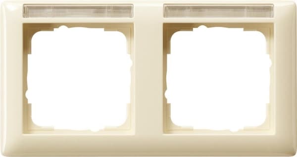 Cadre de finition Gira standard 55 avec zone d'inscription Blanc crème brillant
