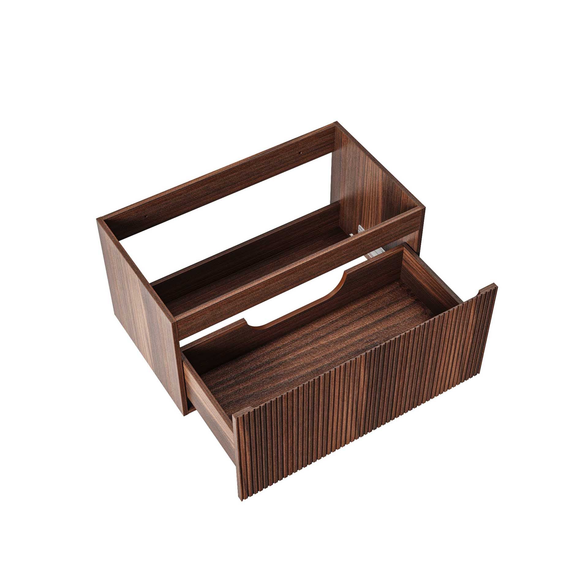 ALONI ela meuble sous-vasque - 1 tiroir - sans poignee - soft close – 80X40X45 cm - wenge