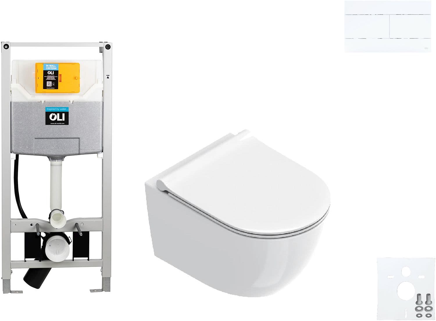 WALLFIX OLI WC SUSPENDU SFERA 50 CATALANO SLIM SEAT SLIM BLANC