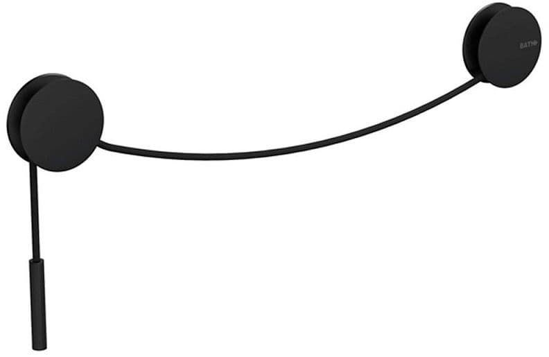 PORTE-SERVIETTE FIXE DIABOLO BATH+ NOIR MAT