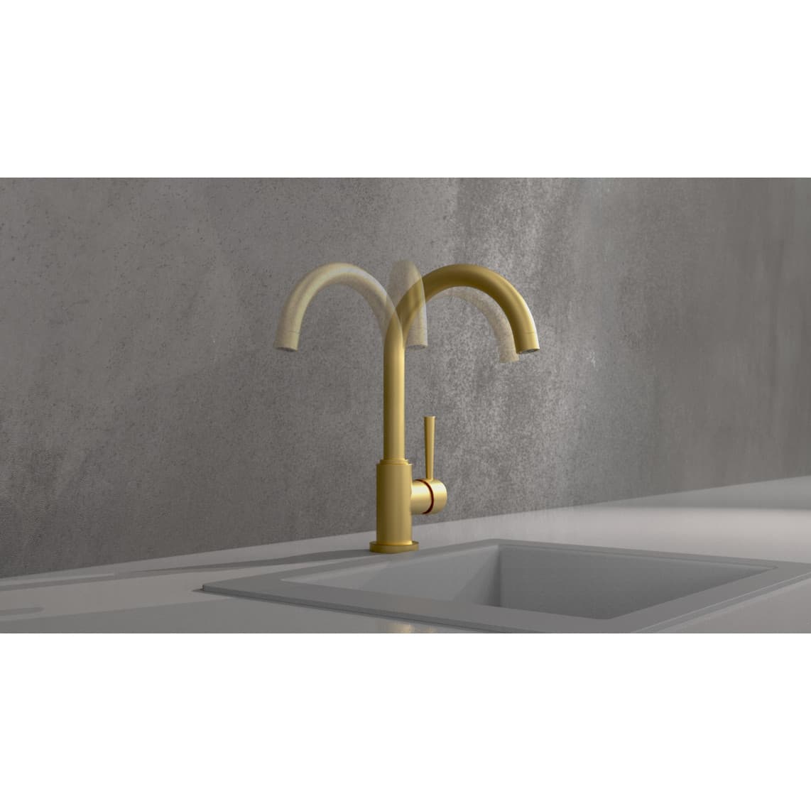79167 CORNWALL Sink mixer, gold matt