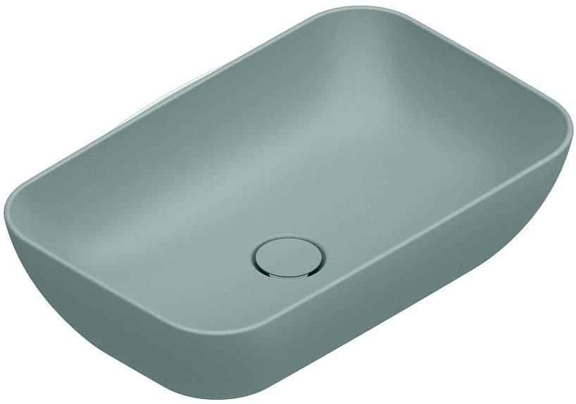 VASQUE A POSER GREEN CATALANO CATAGLAZE+ 60X38 H15 SANS TROP-PLEIN ACQUA SATINATO
