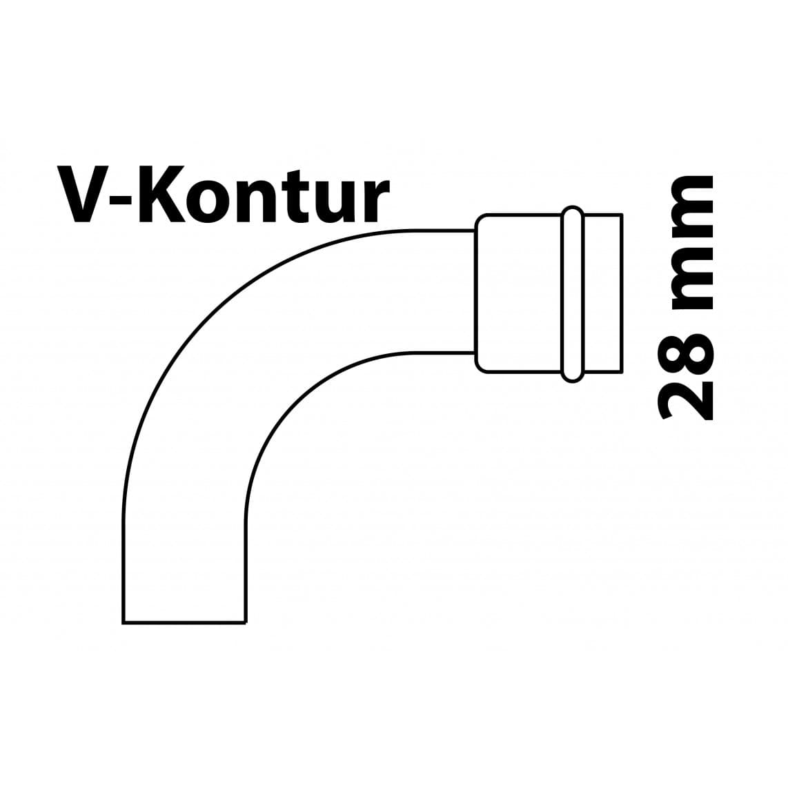 988611554 CU arc 90°, vierge, 28 mm, 1 manchon, (P5001)