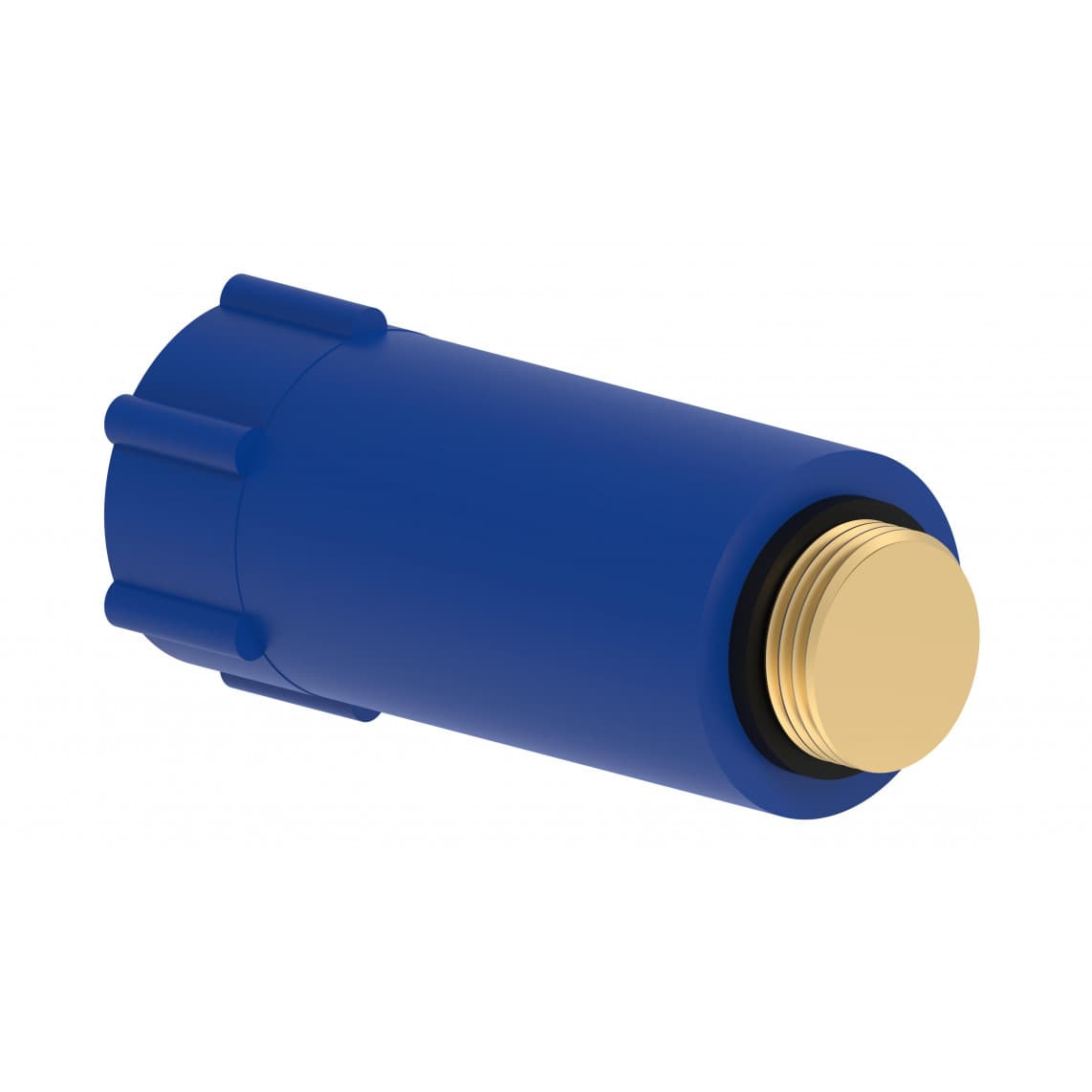989135255 bouchon de chantier synthétique, bleu, 1/2", avec filetage en laiton