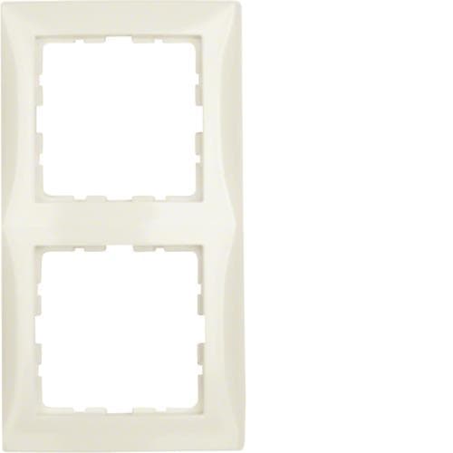 Plaque de recouvrement 2 postes Berker S.1 Blanc, brillant