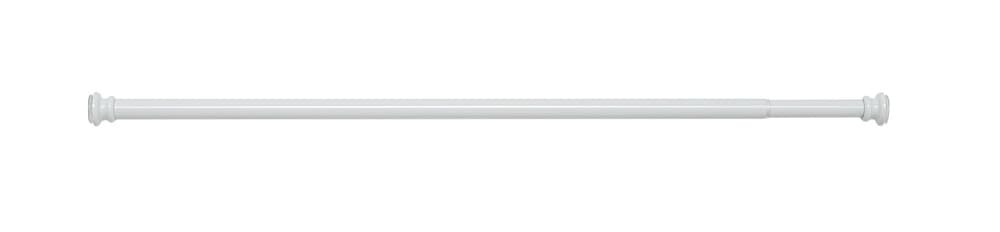Gedy porte-rideau douche droit 800-1350mm D25mm alu blanc ventouses couper