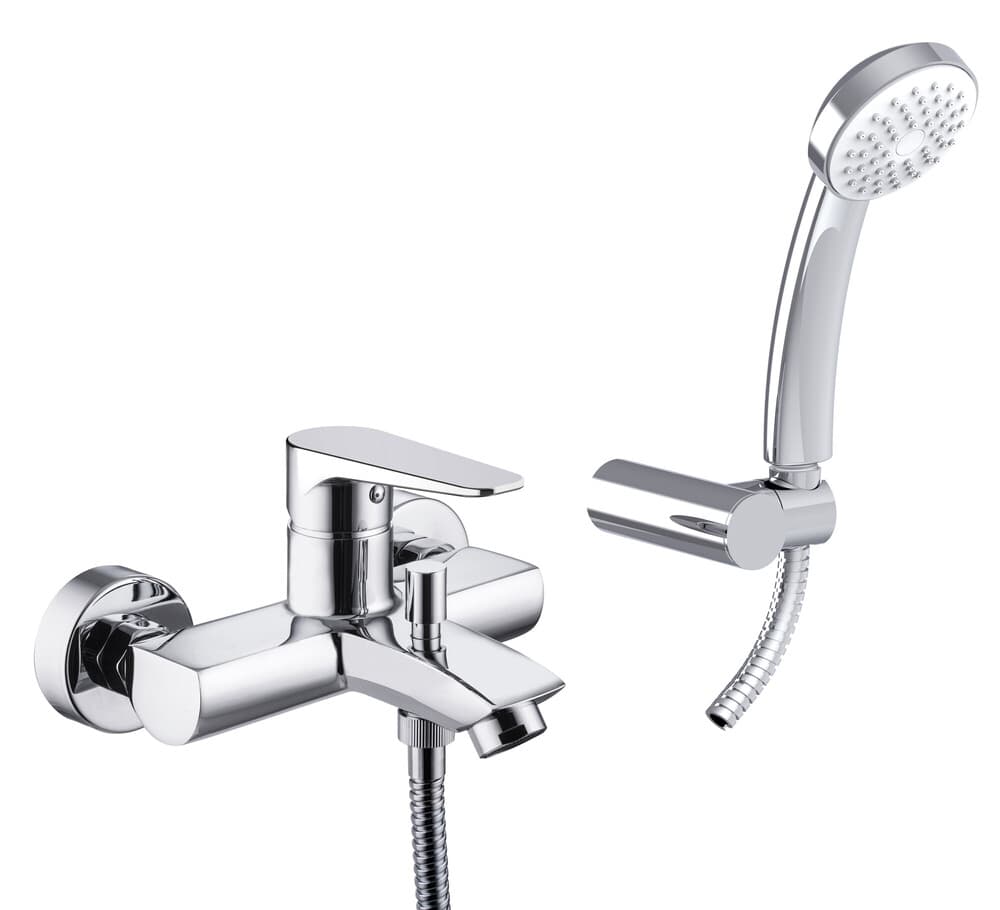 GO VM Valencia mitigeur bain/douche set avec douchette et flexible chrome