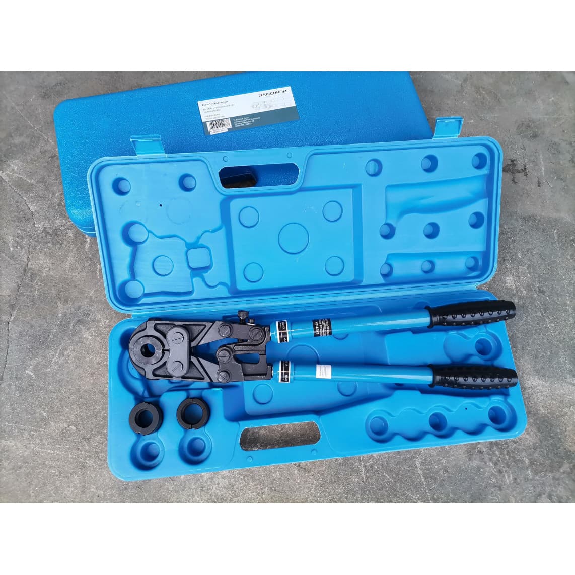 988883555 pince à sertir manuelle, avec inserts 16-20-26 mm, pour tube multicouche