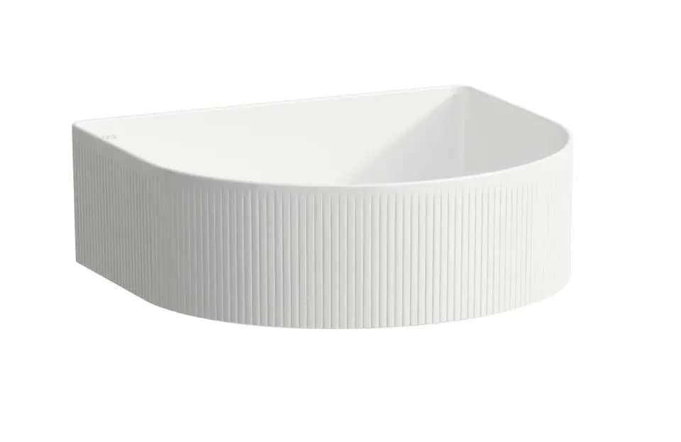 VASQUE A POSER SONAR RELIEF LAUFEN 41X36,5 SANS TROU ROBINET/TROP-PLEIN CLEAN COAT BLANC