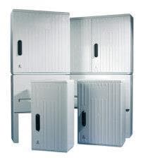 Kit armoire DIN2 avec socle, plaque de montage et clé