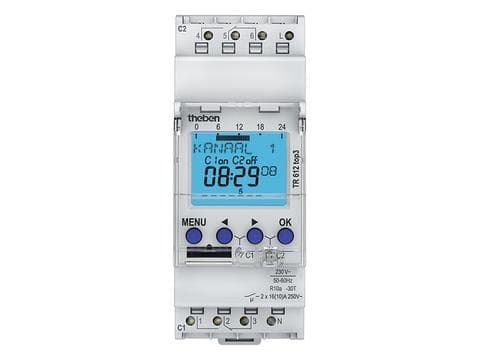 Horloge digitale 24h / 7 jours 230V 45 - 60Hz 2CO 16A