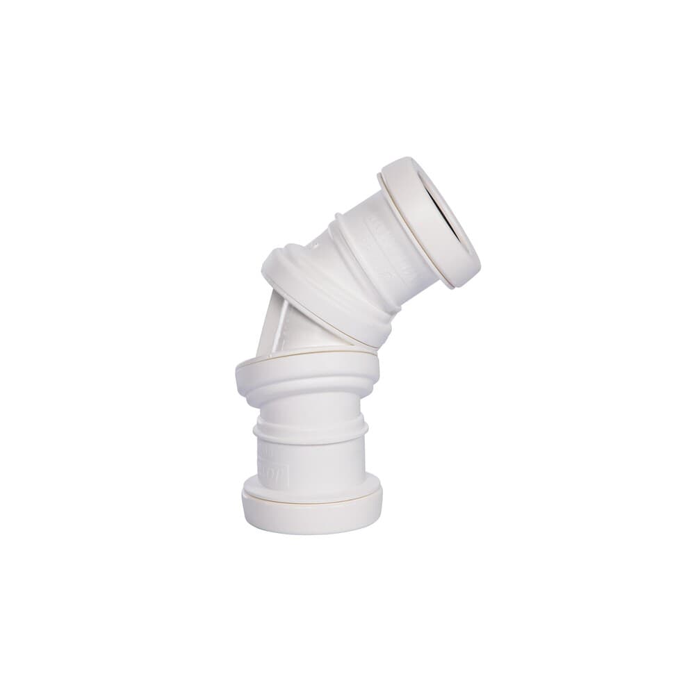 Pipelife coude amovible PP blanc MF D 40 mm