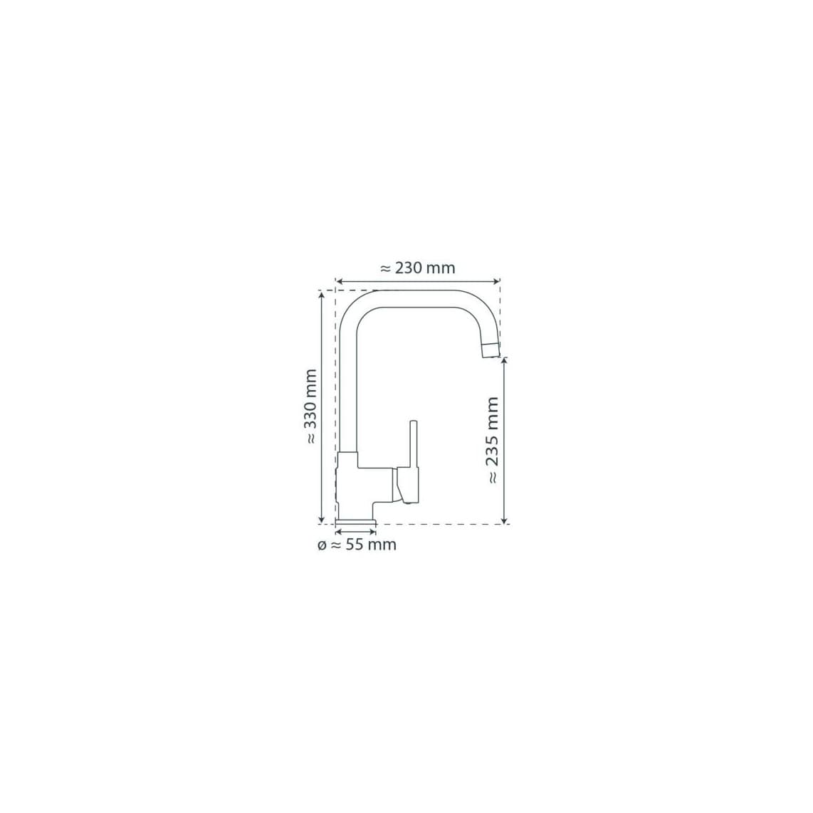 79666 YORK Sink mixer, black matt