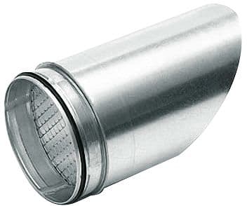 SPIRAL-D TERMINAL AVEC GRILLE INCLINE POUR VENTILATION VENTILATION 150MM
