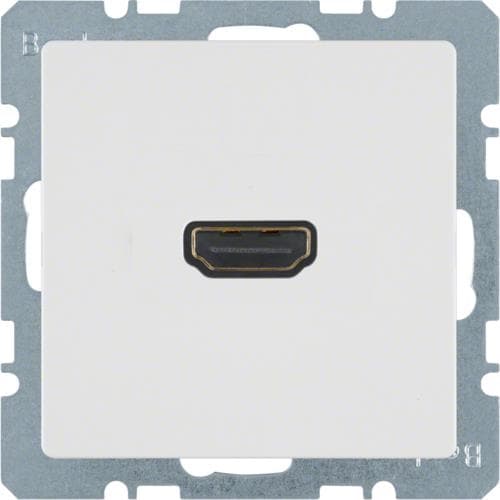 Prise Hdmi Berker Q.1 / q,3 Blanc polaire, Velours