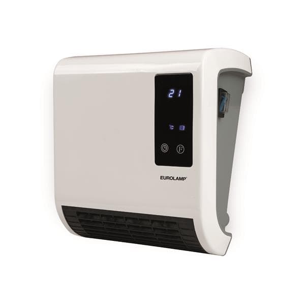 Radiateur soufflant pour salle de bain mural 1000 - 2000W IP22 avec affichage Led et panneau de com.