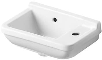 LAVE-MAINS STARCK 3 DURAVIT 40CM TROU ROBINET DROITE BLANC