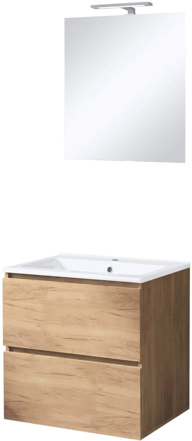 MEUBLE ICE SOLO MIROIR AVEC ECLAIRAGE 60CM CHENE GRIS