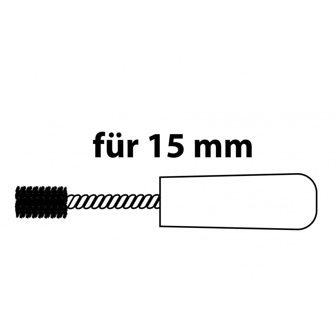 999052117 brosse de nettoyage de tuyaux, 15 mm, pour tubes en cuivre